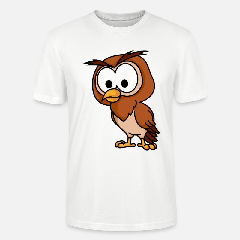 Eule Comic Tier - Stanley/Stella Unisex Bio-T-Shirt CRAFTER - Weiß
