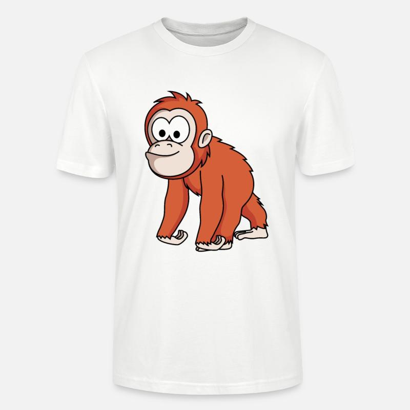 Orangutan affe comic - Stanley/Stella Unisex Bio-T-Shirt CRAFTER - Weiß