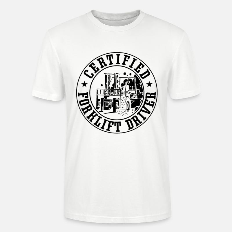 Staplerfahrer Stapler Gabelstapler Geschenkidee - Stanley/Stella Unisex Bio-T-Shirt CRAFTER - Weiß