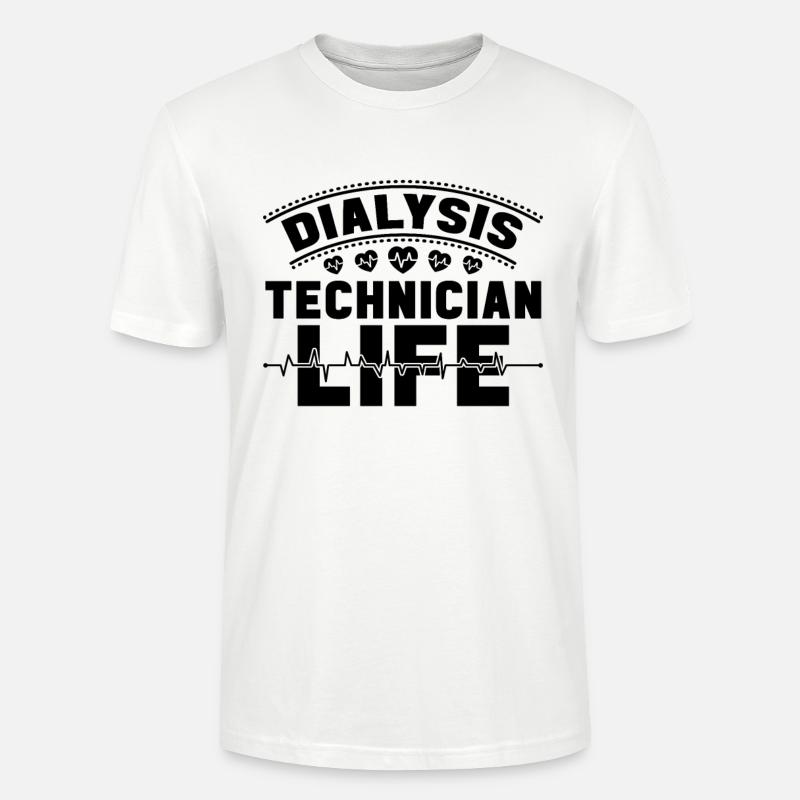 Nephrologie Dialyse Dialysetechniker Geschenkidee - Stanley/Stella Unisex Bio-T-Shirt CRAFTER - Weiß