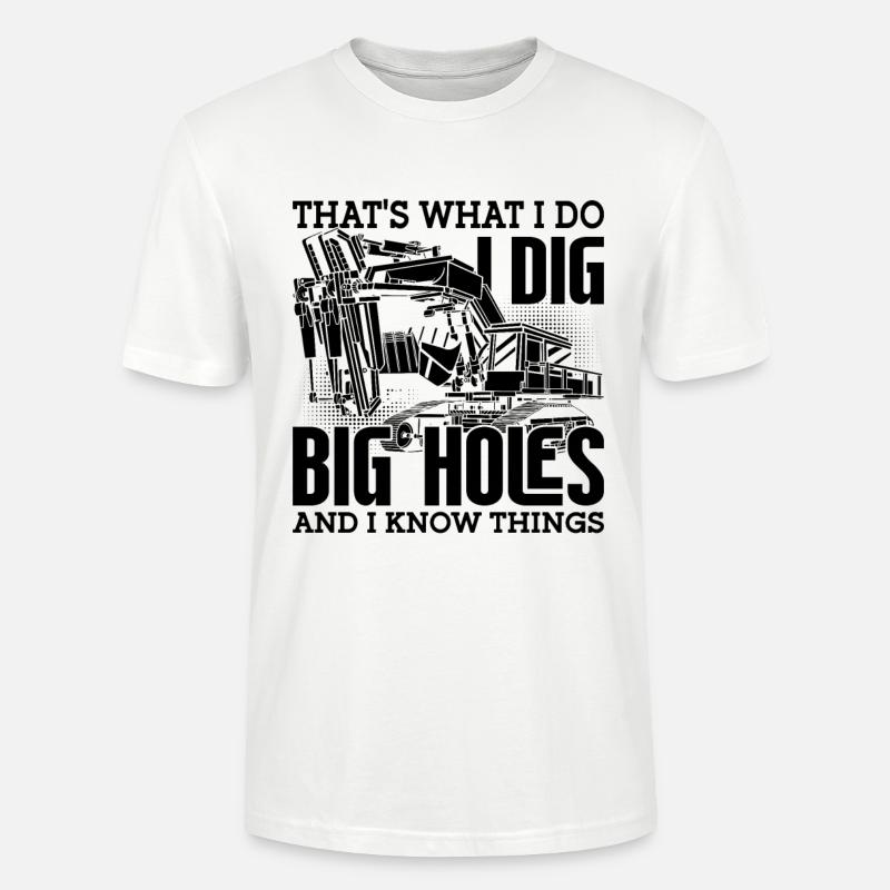 Bagger Bauarbeiter Baggerfahrer Geschenkidee - Stanley/Stella Unisex Bio-T-Shirt CRAFTER - Weiß