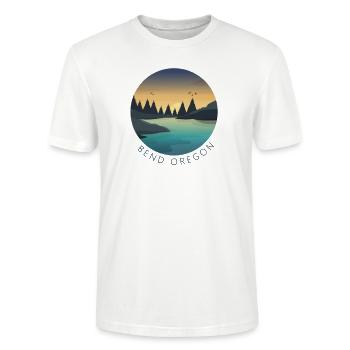 The adventure begins Bend Oregon Park hiking - Stanley/Stella CRAFTER Unisex Organic T-Shirt - white - Front - Alina (178cm) & Michal (187cm)