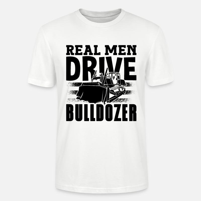 Bagger Bauarbeiter Bulldozer Raupe Geschenkidee - Stanley/Stella Unisex Bio-T-Shirt CRAFTER - Weiß