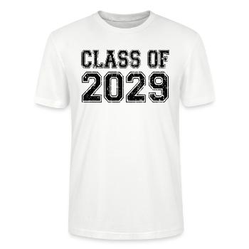 Klasse von 2029 - Stanley/Stella Unisex Bio-T-Shirt CRAFTER - Weiß - Vorne - Alina (178cm) & Michal (187cm)