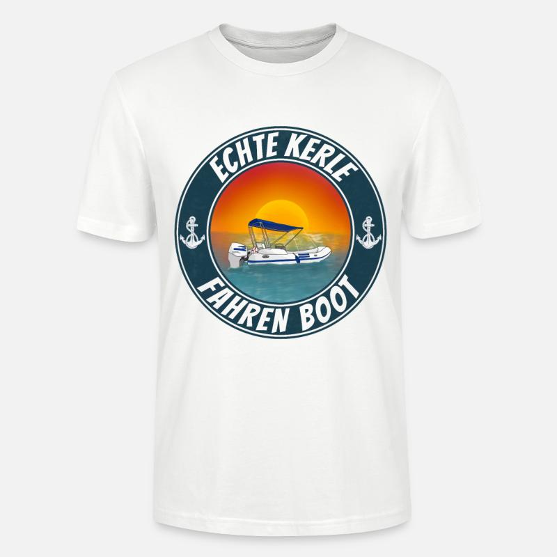 Echte Kerle Fahren Boot - Stanley/Stella Unisex Bio-T-Shirt CRAFTER - Weiß