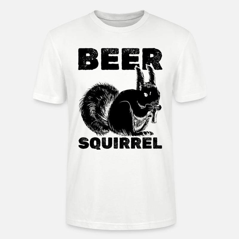 Écureuil Bière Écureuil - T-shirt bio CRAFTER Stanley Stella Unisexe - blanc