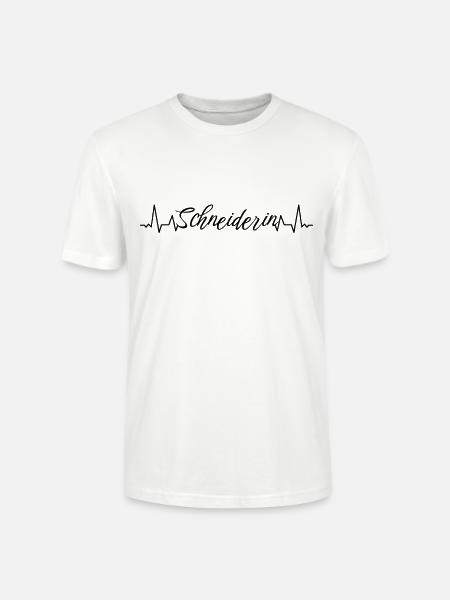 Schneidern Herzschlag Textil-Schneiderin - Stanley/Stella Unisex Bio-T-Shirt CRAFTER - Weiß