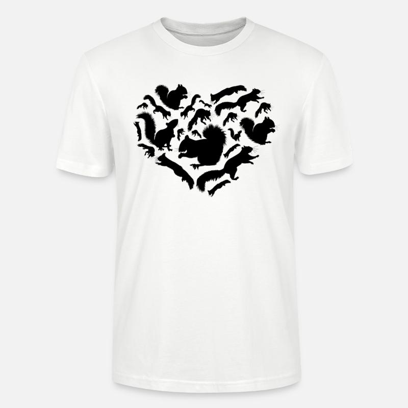 Eichhörnchen mit Eichhörnchen, süßes Eichhörnchen - Stanley/Stella Unisex Bio-T-Shirt CRAFTER - Weiß