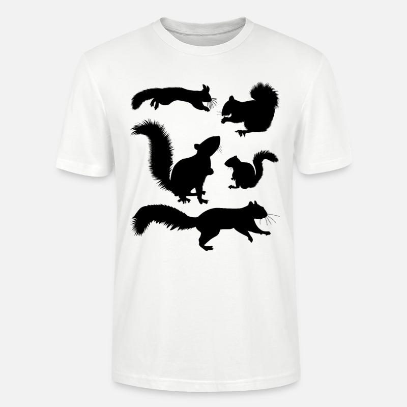 Eichhörnchen, niedlicher Eichhörnchen-Liebhaber, - Stanley/Stella Unisex Bio-T-Shirt CRAFTER - Weiß