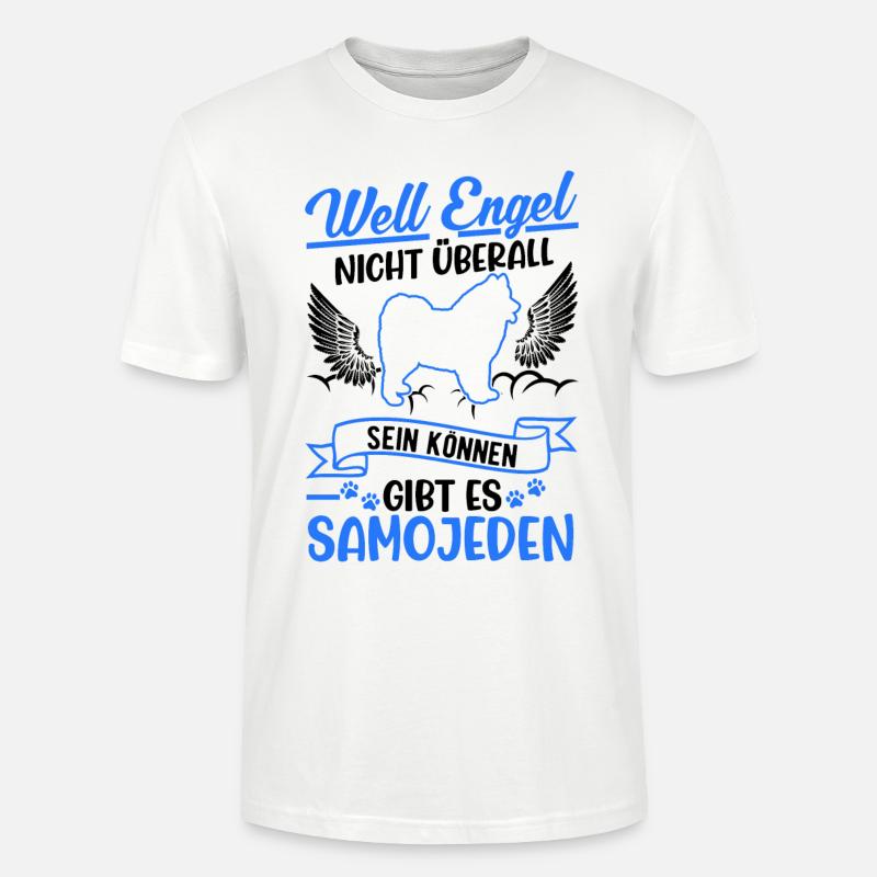 Samojede Engel Schlittenhund Samojeden - Stanley/Stella Unisex Bio-T-Shirt CRAFTER - Weiß