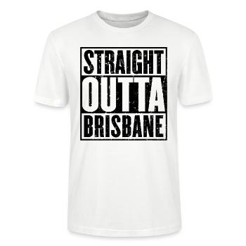 Straight Outta Brisbane - T-shirt bio CRAFTER Stanley Stella Unisexe - blanc - Devant - Alina (178cm) & Michal (187cm)