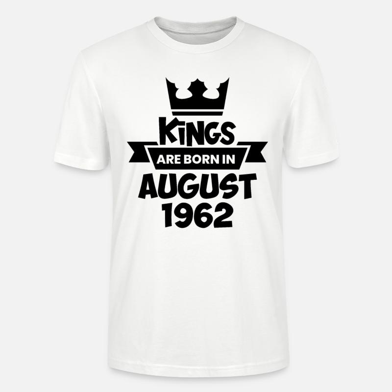 August 1962 - 60. Geburtstag Geschenk. Awesome. - Stanley/Stella Unisex Bio-T-Shirt CRAFTER - Weiß