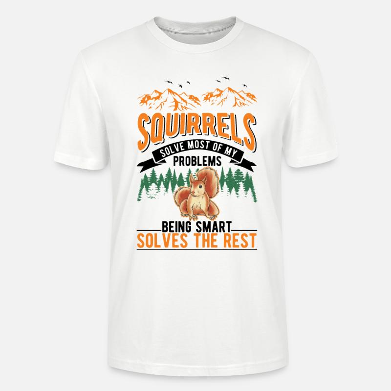 Eichhörnchen Geschenk Grauhörnchen Squirrel - Stanley/Stella Unisex Bio-T-Shirt CRAFTER - Weiß