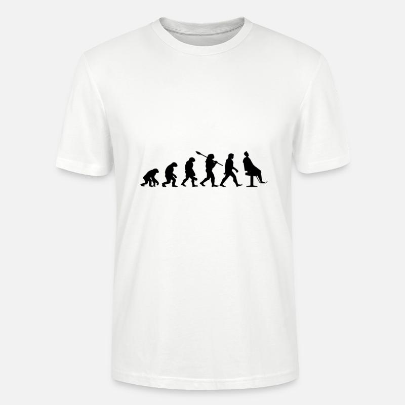 Évolution coiffeur - T-shirt bio CRAFTER Stanley Stella Unisexe - blanc