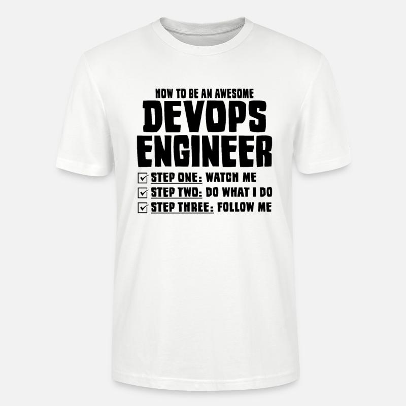 Développeur Devops Sys-Admin - T-shirt bio CRAFTER Stanley Stella Unisexe - blanc