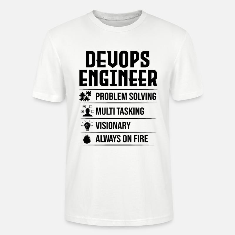 Développeur Devops Sys-Admin - T-shirt bio CRAFTER Stanley Stella Unisexe - blanc