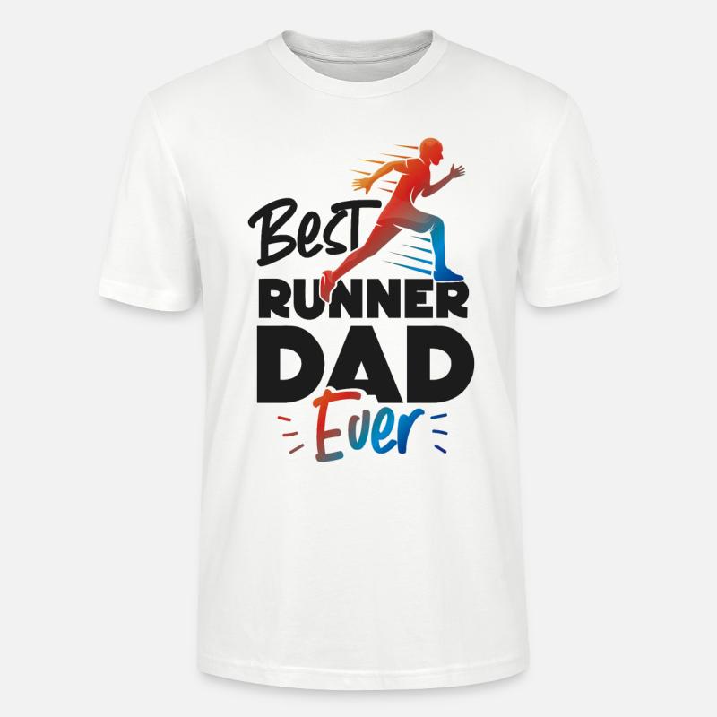 Running Runner Half Marathon Dad - Stanley/Stella Unisex Bio-T-Shirt CRAFTER - Weiß