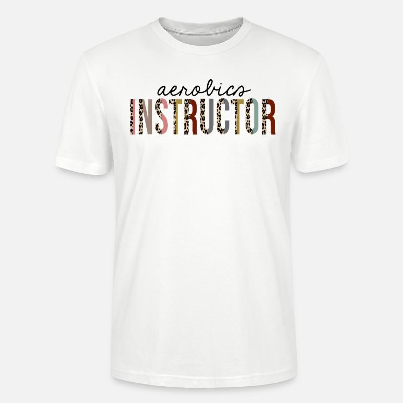 Instructeur d'aérobic imprimé léopard drôle - T-shirt bio CRAFTER Stanley Stella Unisexe - blanc