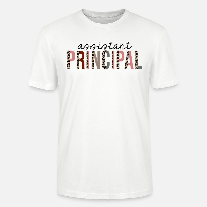 Assistant Principal Leopard Print Lustig - Stanley/Stella Unisex Bio-T-Shirt CRAFTER - Weiß