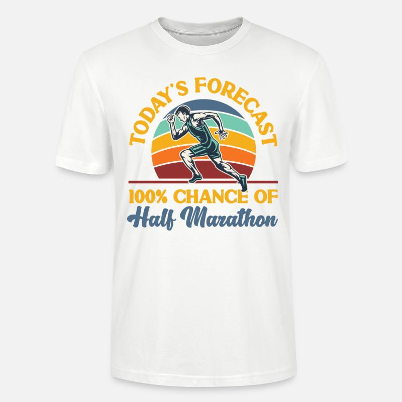 Running Runner Semi-Marathon Rétro - T-shirt bio CRAFTER Stanley Stella Unisexe - blanc