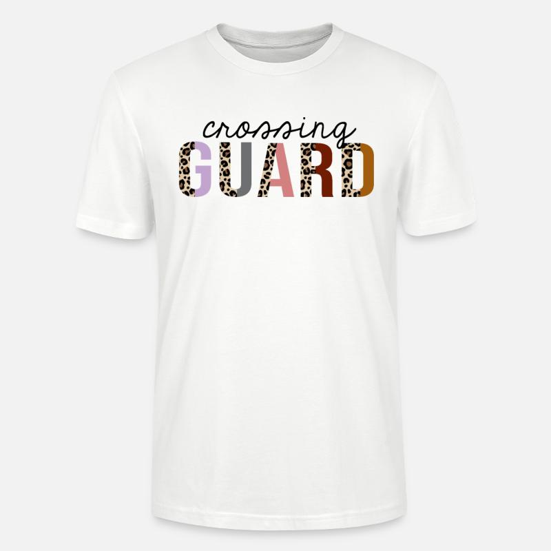 Crossing Guard imprimé léopard drôle - T-shirt bio CRAFTER Stanley Stella Unisexe - blanc