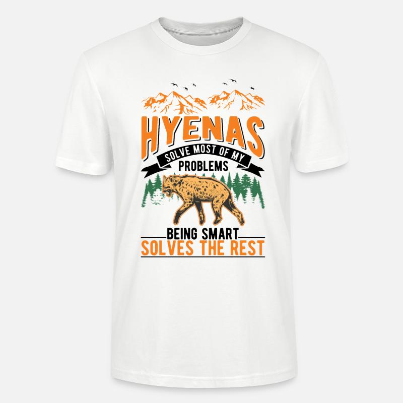 Hyäne Geschenk Erdwolf Hyena - Stanley/Stella Unisex Bio-T-Shirt CRAFTER - Weiß