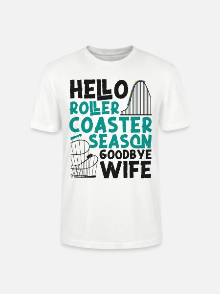 Roller Coaster Wife Husband Hello - Stanley/Stella Unisex Bio-T-Shirt CRAFTER - Weiß