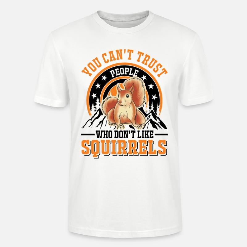 Eichhörnchen Geschenk Grauhörnchen Squirrel - Stanley/Stella Unisex Bio-T-Shirt CRAFTER - Weiß