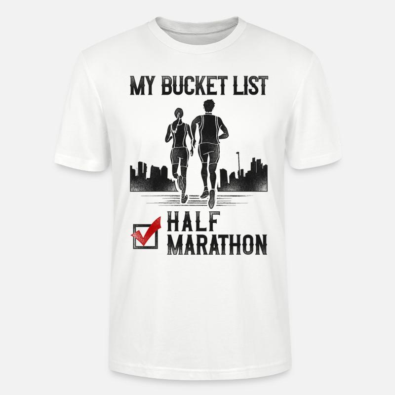 Running Runner Half Marathon - Stanley/Stella Unisex Bio-T-Shirt CRAFTER - Weiß