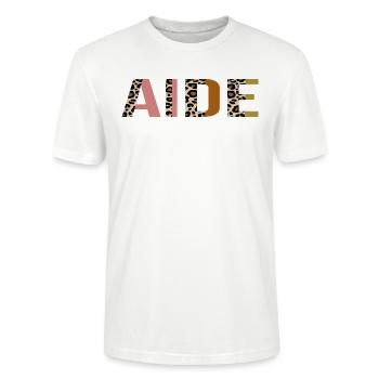 Aide - T-shirt bio CRAFTER Stanley Stella Unisexe - blanc - Devant - Alina (178cm) & Michal (187cm)