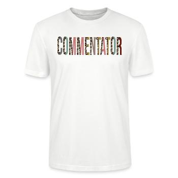 Commentator - Stanley/Stella CRAFTER Unisex Organic T-Shirt - white - Front - Alina (178cm) & Michal (187cm)