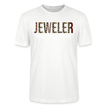 Jeweler - Stanley/Stella CRAFTER Unisex Organic T-Shirt - white - Front - Alina (178cm) & Michal (187cm)