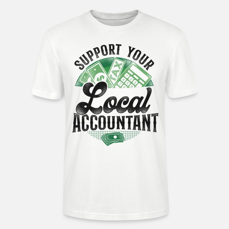 Comptable Comptable Comptable Comptabilité - T-shirt bio CRAFTER Stanley Stella Unisexe - blanc