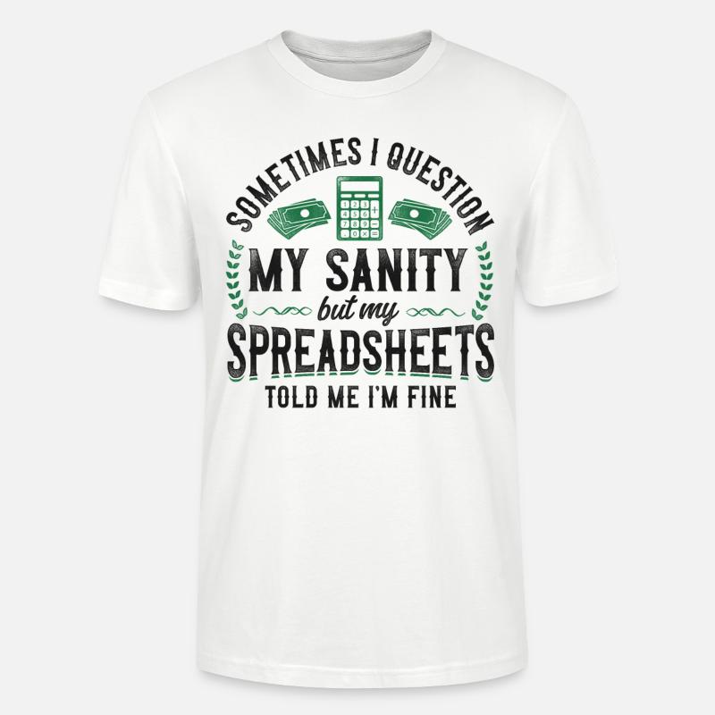 Comptable Comptable Comptable Comptabilité - T-shirt bio CRAFTER Stanley Stella Unisexe - blanc