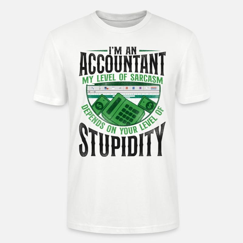 Comptable Comptable Comptable Comptabilité - T-shirt bio CRAFTER Stanley Stella Unisexe - blanc