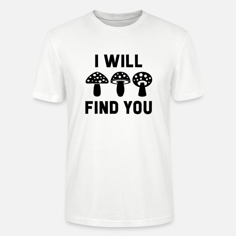 Pilzsammler Pilzsucher Geschenkidee - Stanley/Stella Unisex Bio-T-Shirt CRAFTER - Weiß