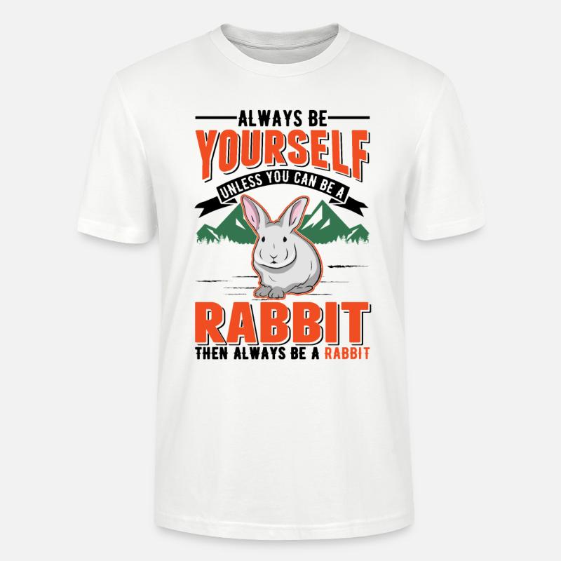 Rabbit Rabbit Rabbit Rabbit - Stanley/Stella CRAFTER Unisex Organic T-Shirt - white