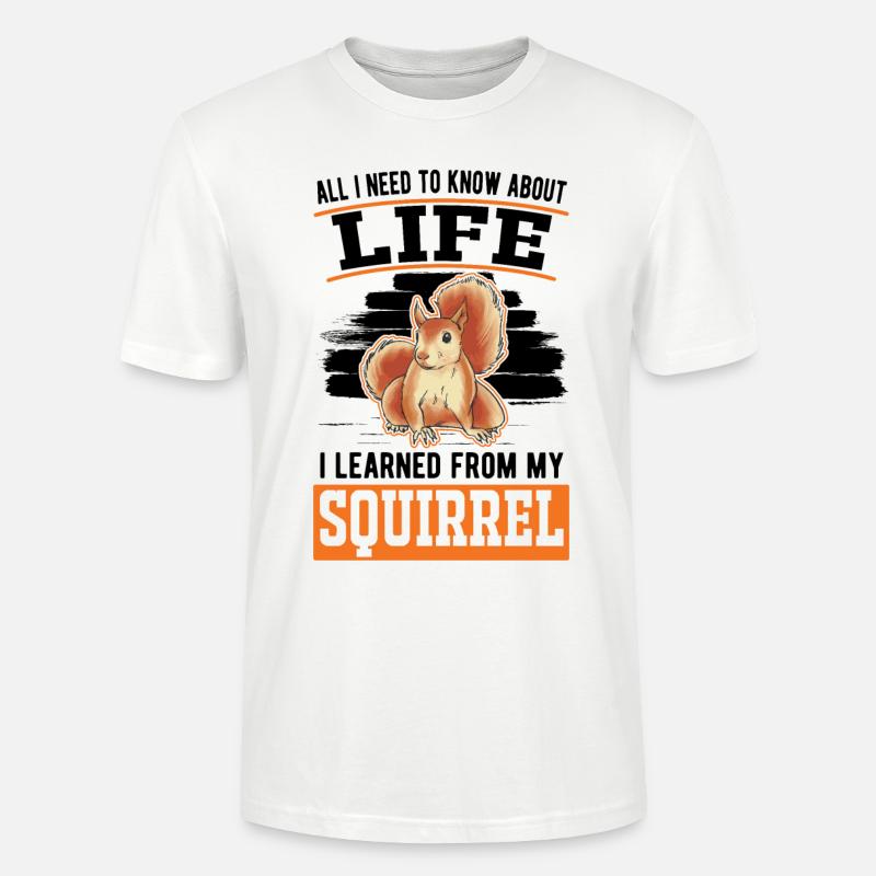 Eichhörnchen Geschenk Grauhörnchen Squirrel - Stanley/Stella Unisex Bio-T-Shirt CRAFTER - Weiß
