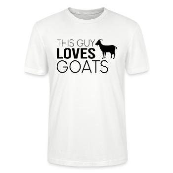Type Goat Saying - Stanley/Stella CRAFTER Unisex Organic T-Shirt - white - Front - Alina (178cm) & Michal (187cm)
