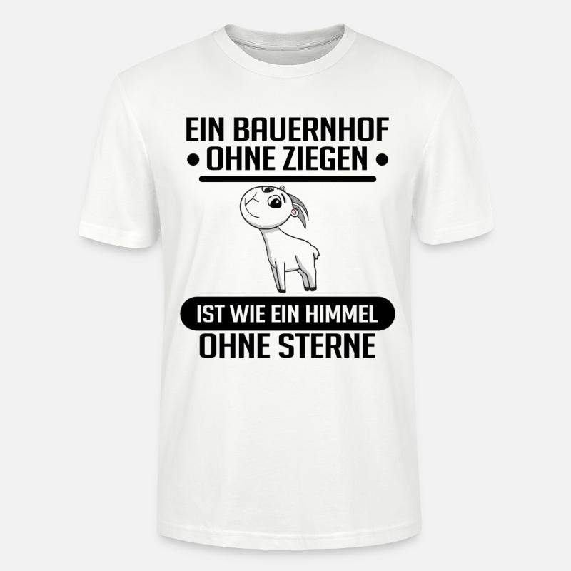 Ziege Ziegenbock Bock - Stanley/Stella Unisex Bio-T-Shirt CRAFTER - Weiß