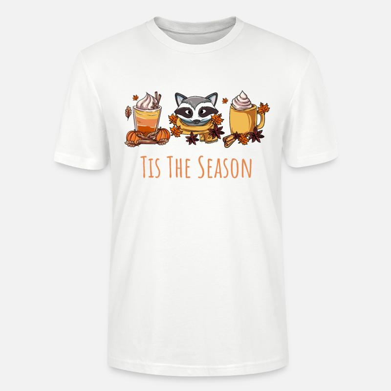 Latte Kaffee Waschbär - Stanley/Stella Unisex Bio-T-Shirt CRAFTER - Weiß