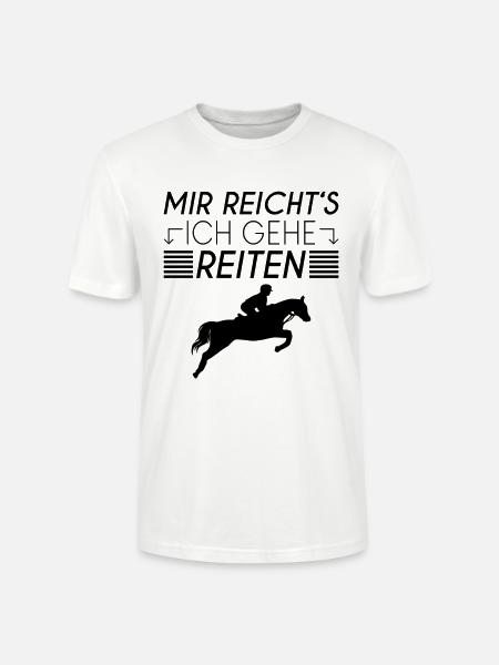 Reiten Spruch - Stanley/Stella Unisex Bio-T-Shirt CRAFTER - Weiß