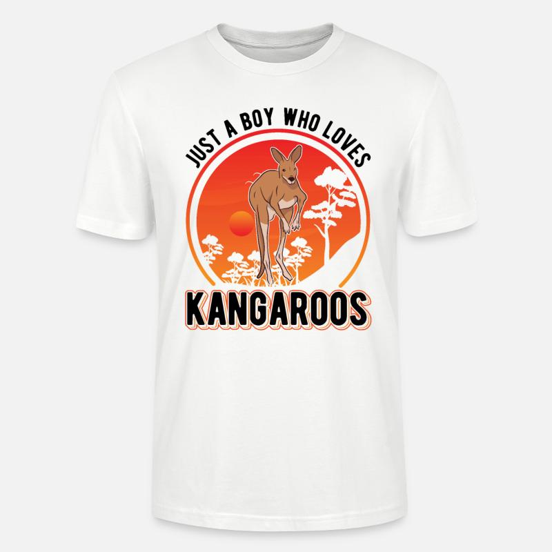 Australisches Känguru Junge Kangaroo - Stanley/Stella Unisex Bio-T-Shirt CRAFTER - Weiß