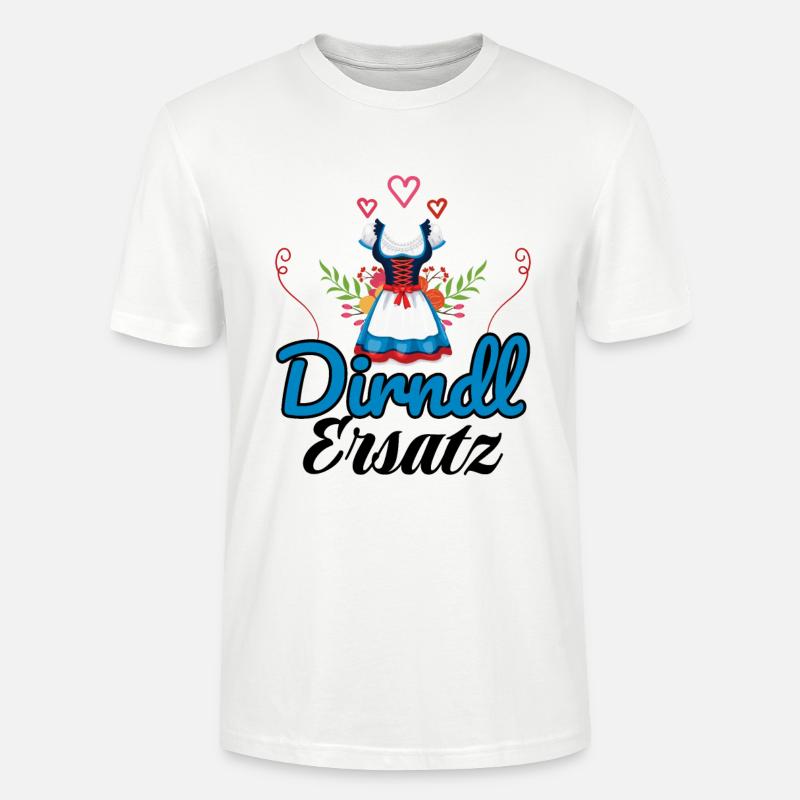 Dirndl Ersatz - Stanley/Stella Unisex Bio-T-Shirt CRAFTER - Weiß