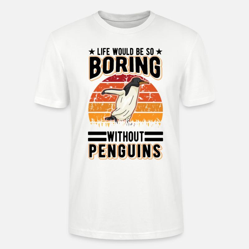 Pinguin Geschenk Penguin - Stanley/Stella Unisex Bio-T-Shirt CRAFTER - Weiß