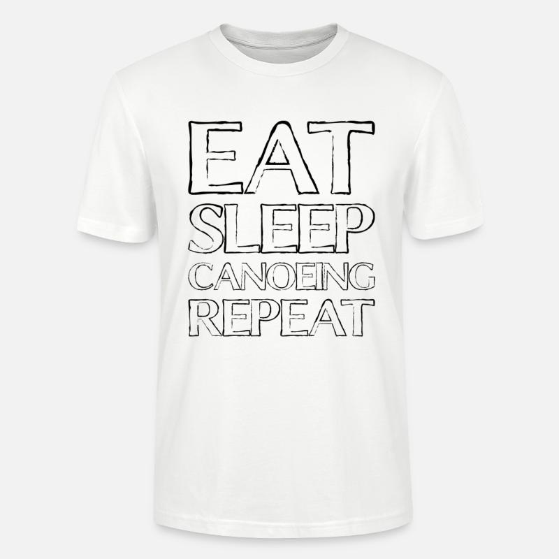 Manger du canoë de sommeil - T-shirt bio CRAFTER Stanley Stella Unisexe - blanc