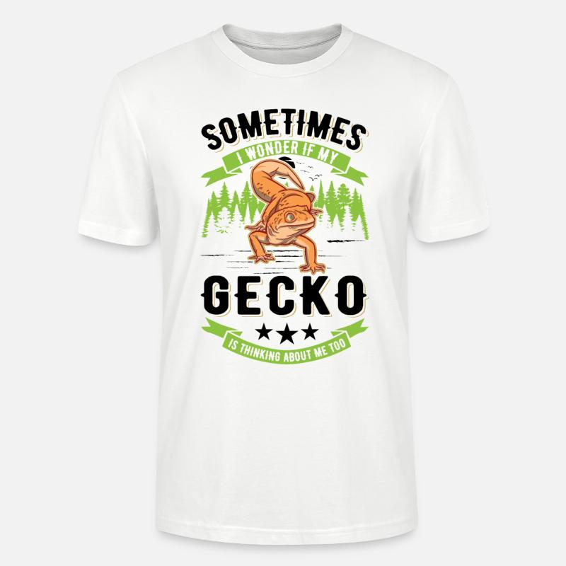 Gecko Geschenk Leopardgecko - Stanley/Stella Unisex Bio-T-Shirt CRAFTER - Weiß