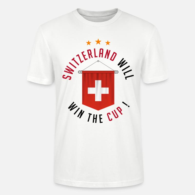 Switzerland Will Win The Cup ! - T-shirt bio CRAFTER Stanley Stella Unisexe - blanc