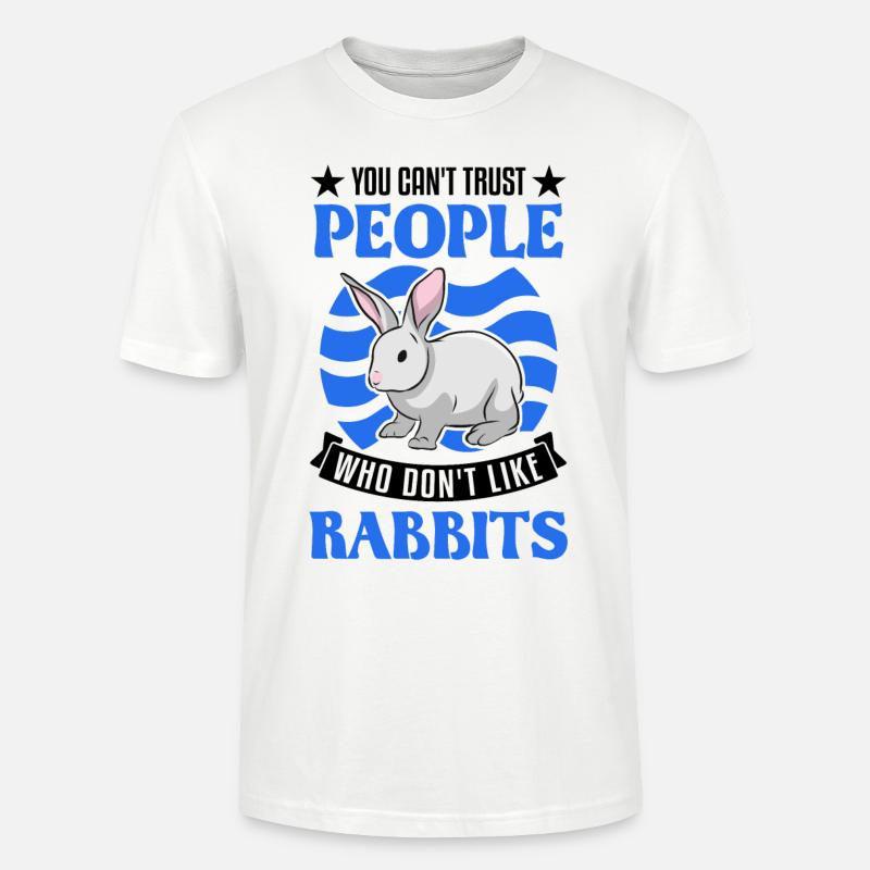 Rabbit Rabbit Rabbit - Stanley/Stella CRAFTER Unisex Organic T-Shirt - white