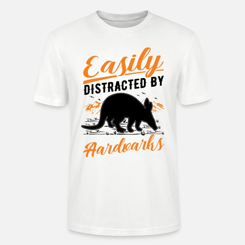 Facilement distrait par Aardvarks Aardvark - T-shirt bio CRAFTER Stanley Stella Unisexe - blanc